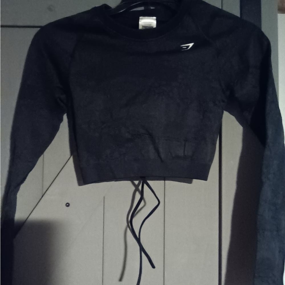 Gymshark Black Long Sleeve Crop Top